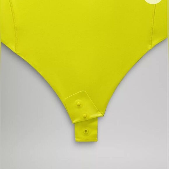 Lululemon Wundermost Nulu Square-Neck Long-Sleeve Bodysuit  Lichen Lime NWT - Picture 6 of 16